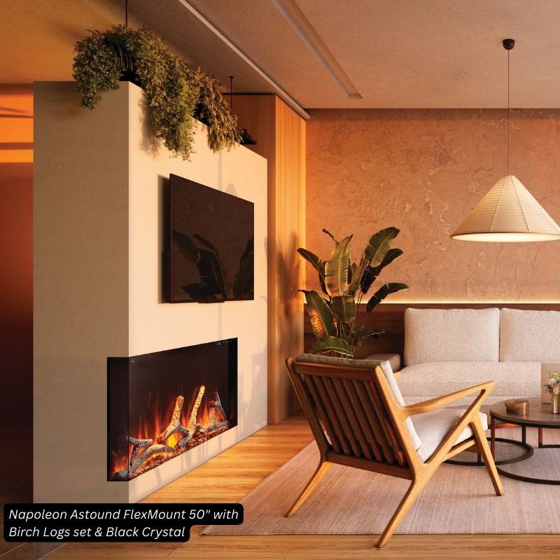 Napoleon Astound FlexMount 50" Linear Electric Fireplace - view 2
