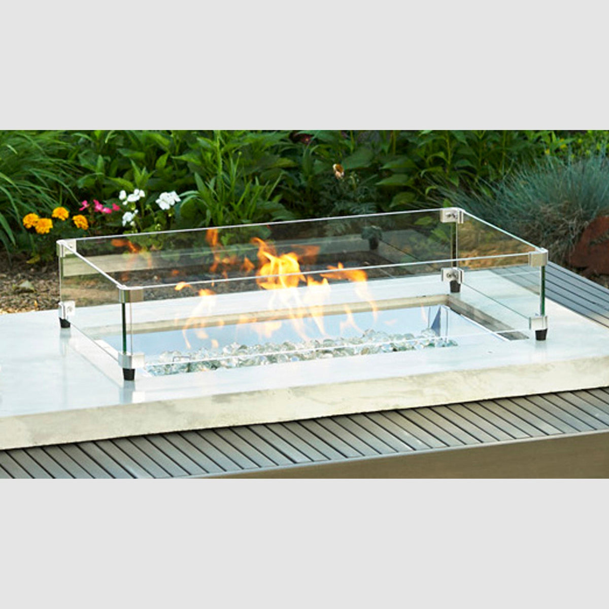 The Outdoor GreatRoom Rectangular Glass Wind Guard - view 2