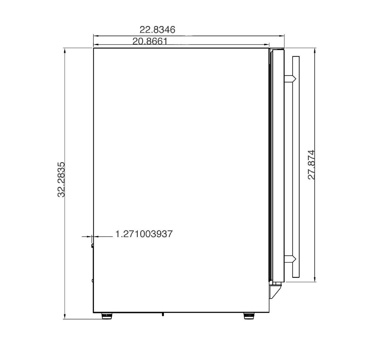 Summerset RFR-24G 24-Inch 5 Cu. Ft. Outdoor Rated Glass Door Refrigerator