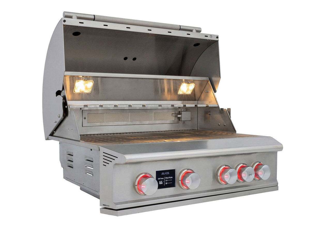 Blaze LTE PRO 32-Inch 4-Burner Built-In Gas Grill With Rear Infrared Burner & Rotisserie - view 4