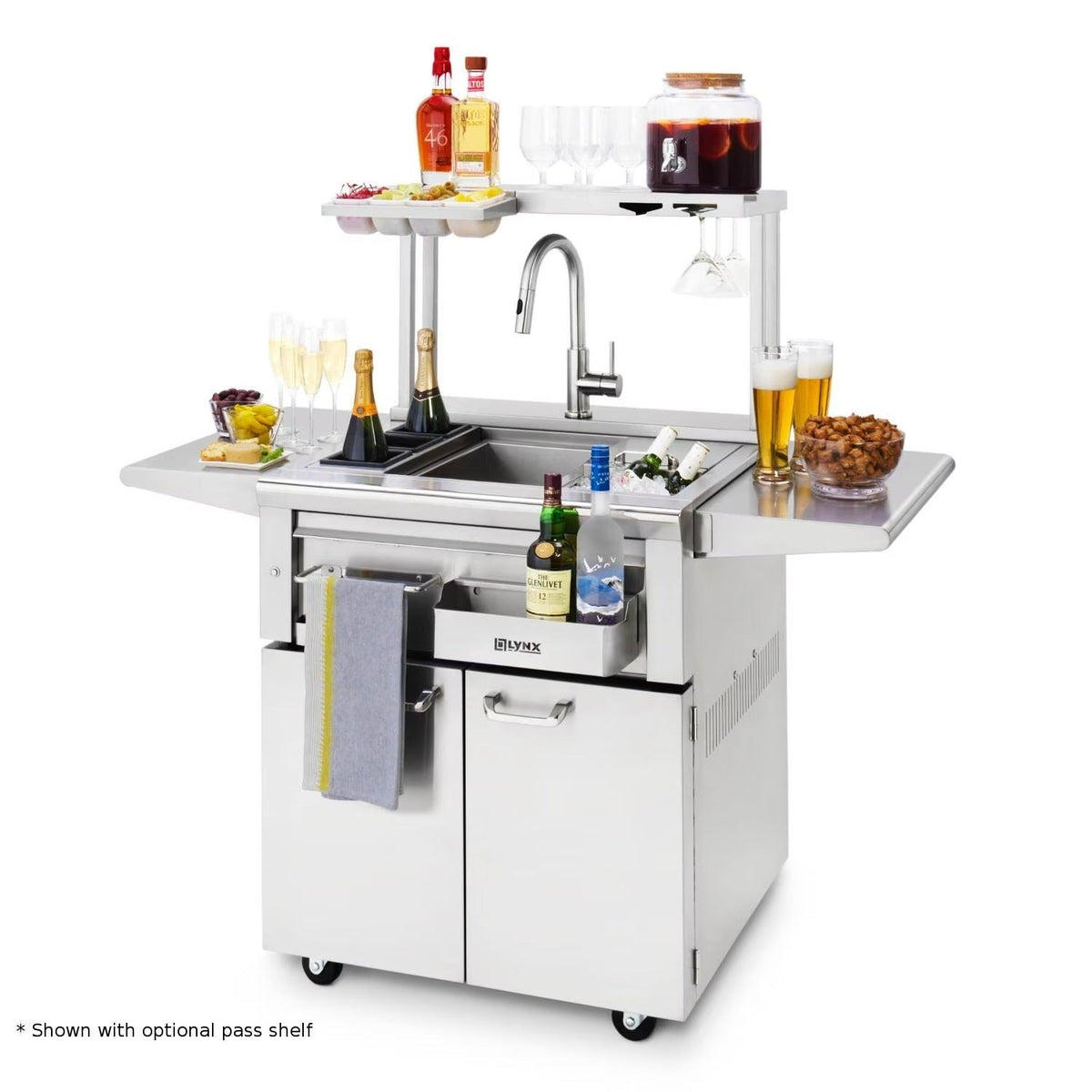 Lynx 30-Inch Freestanding Cocktail Station With Sink & Ice Bin Cooler - view 2