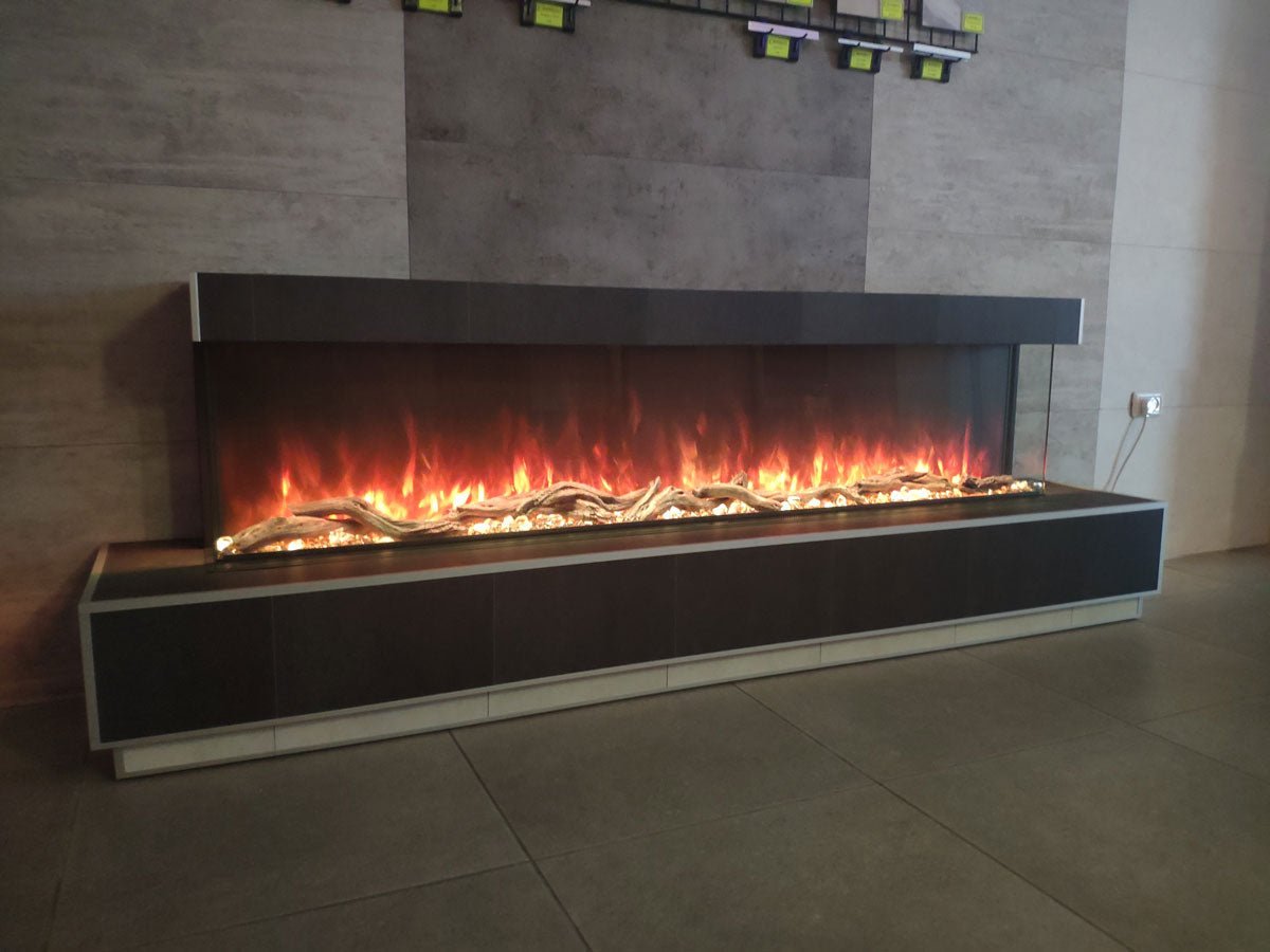 Modern Flames Landscape Pro Multi-Sided Built-In 96 Inch Electric Fireplace Linear Firebox - view 2