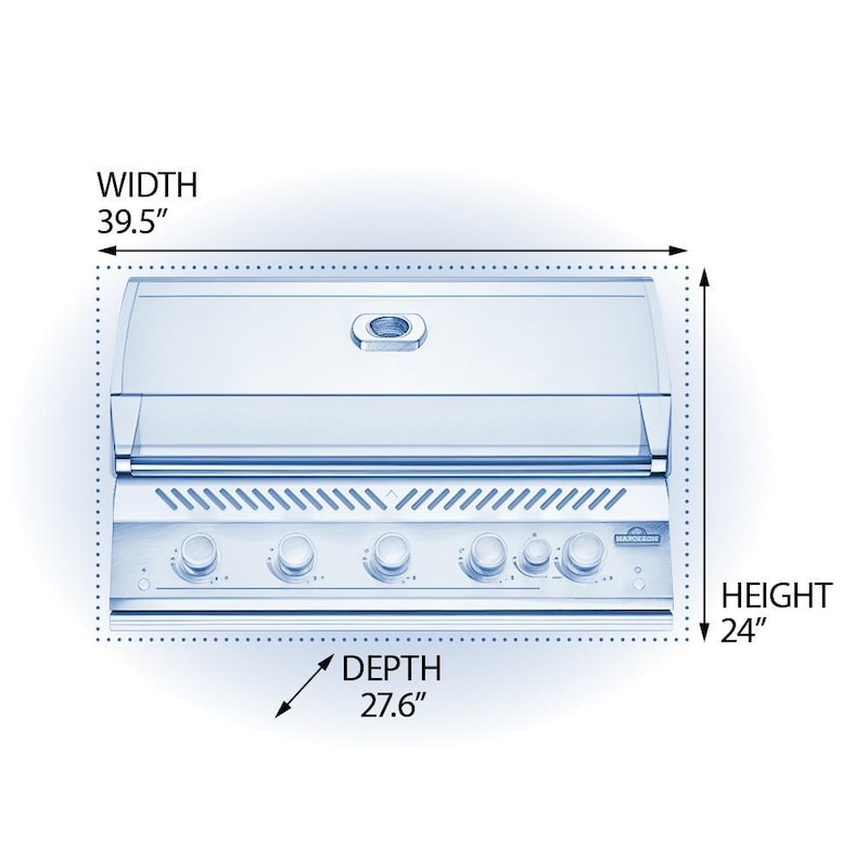 Napoleon 700 Series 5-Burner 38-Inch Built-In Propane Grill w/ Rotisserie & SafetyGlow - view 3