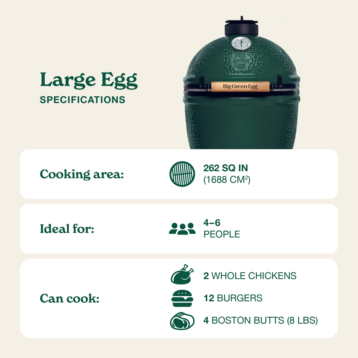 Large Big Green Egg – view 2