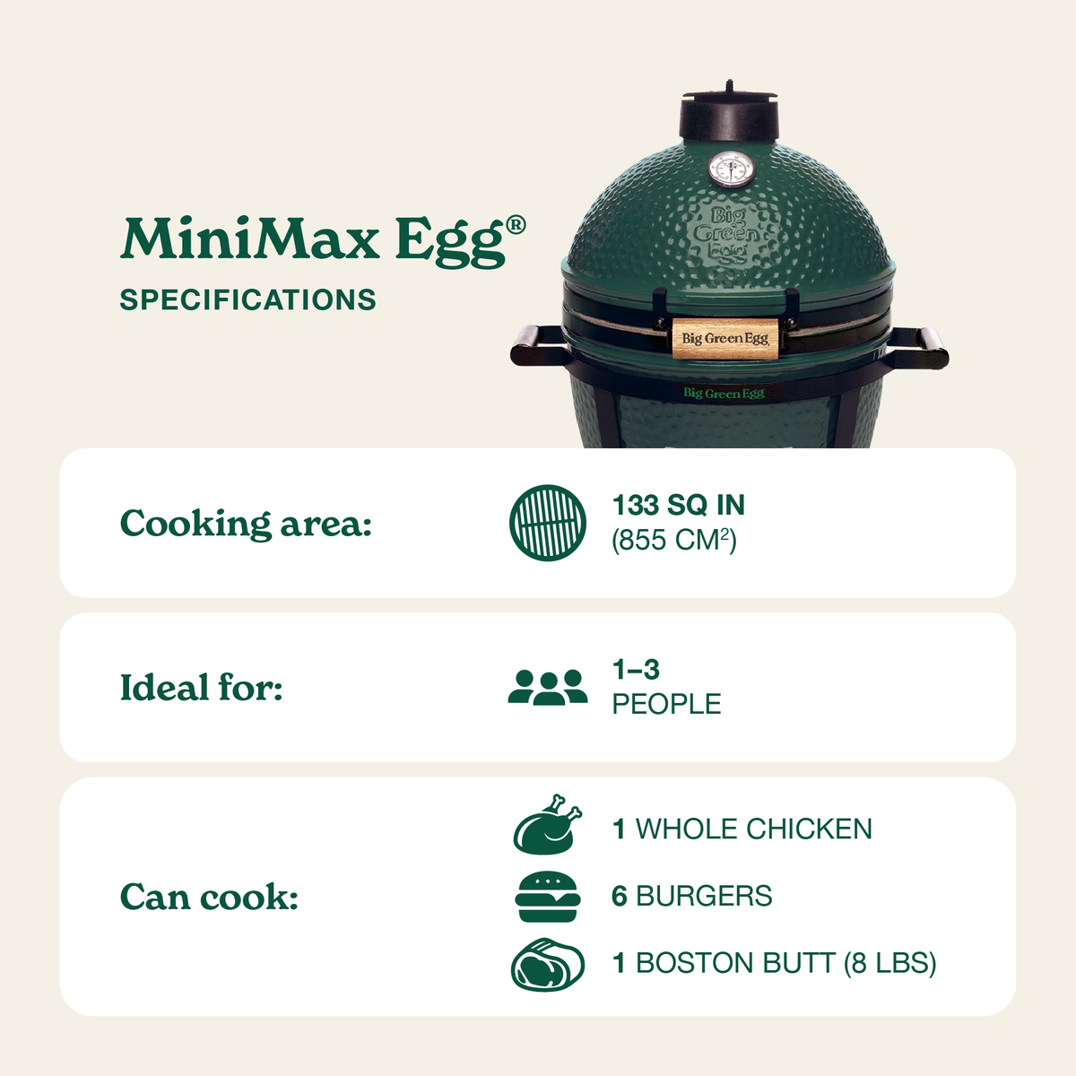 MiniMax Big Green Egg – view 2