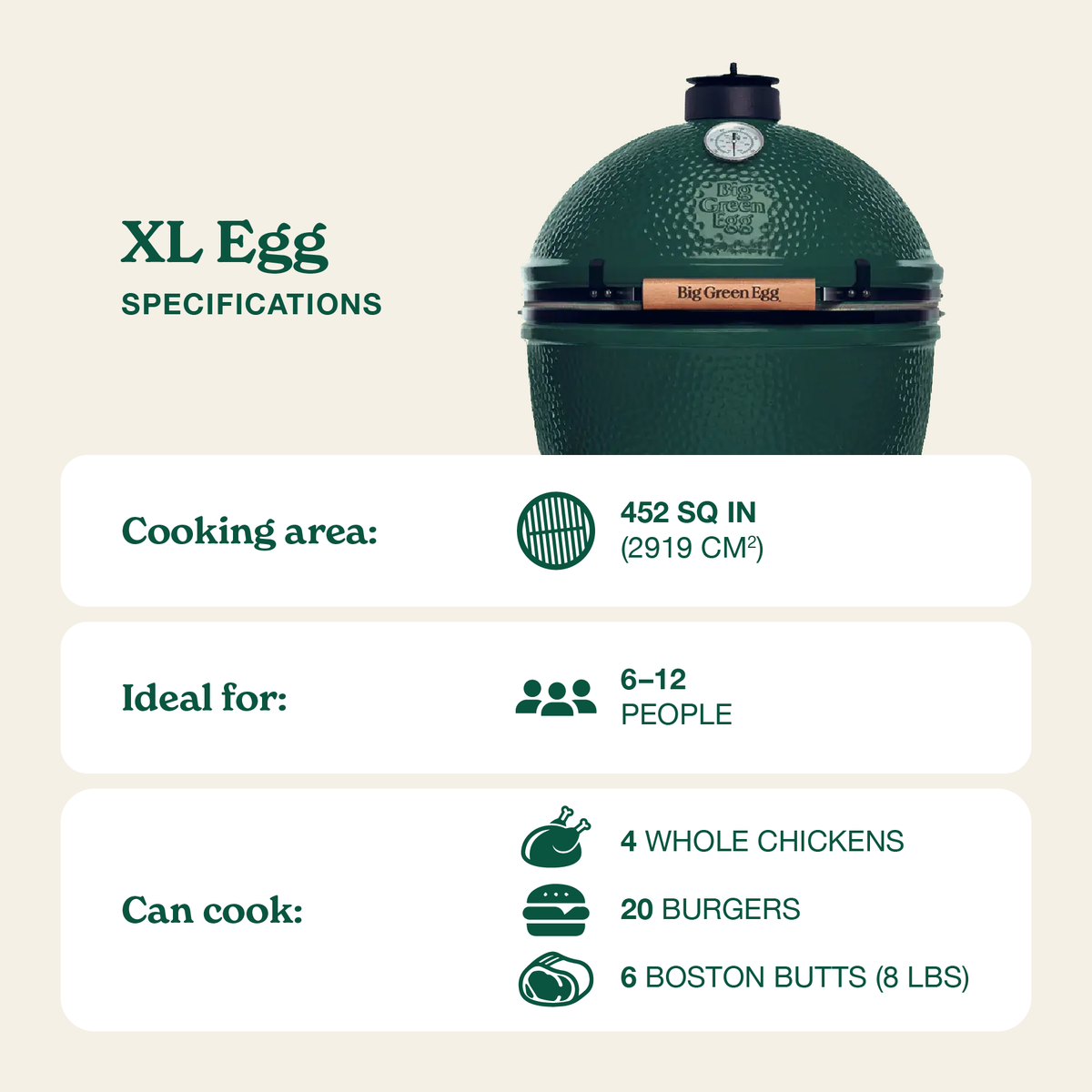 XL Big Green Egg – view 2