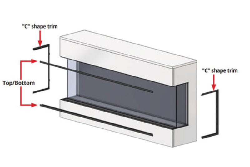 Trim Kit For Modern Flames Lansccape Pro Multi Electric Fireplaces - view 2