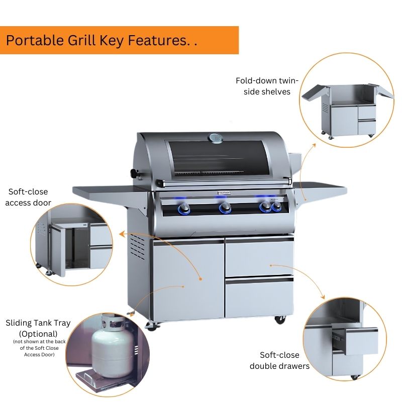 Fire Magic 36" Echelon Diamond E790i Portable Gas Grill with Analog Thermometer - view 4