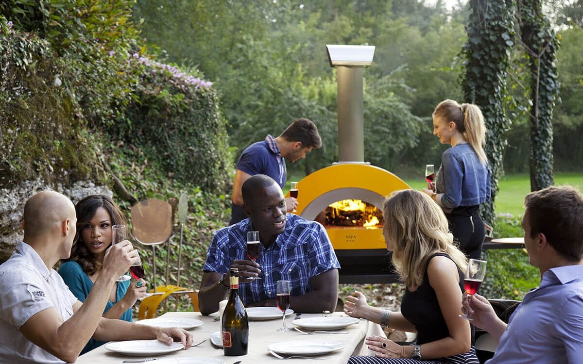 Alfa Moderno 5 Pizze Gas Hybrid Countertop Outdoor Pizza Oven - Fire Yellow - view 12