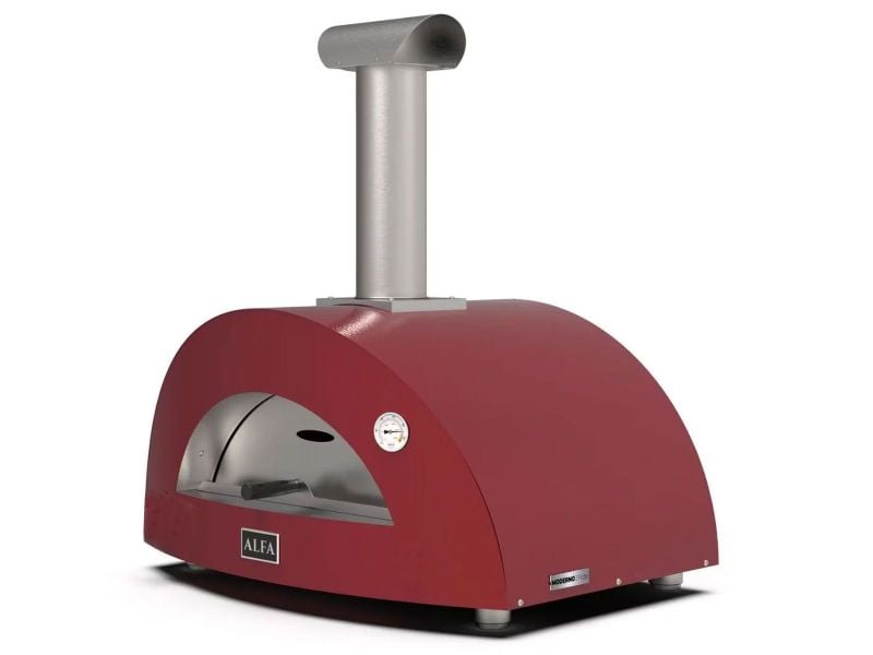 Alfa Moderno 2 Pizze 38-Inch Wood-Fired Pizza Oven - Antique Red - view 9
