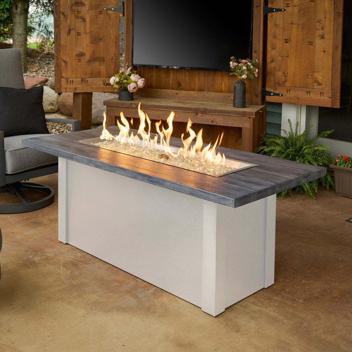 The Outdoor GreatRoom Havenwood Linear Gas Fire Pit Table 62" - view 47