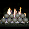 Real Fyre 4” Graystone Fyre Spheres Set with P45 ANSI Certified Pan Burners