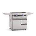 Fire Magic Echelon Diamond E660I Black Glass Gourmet Griddle With Cart