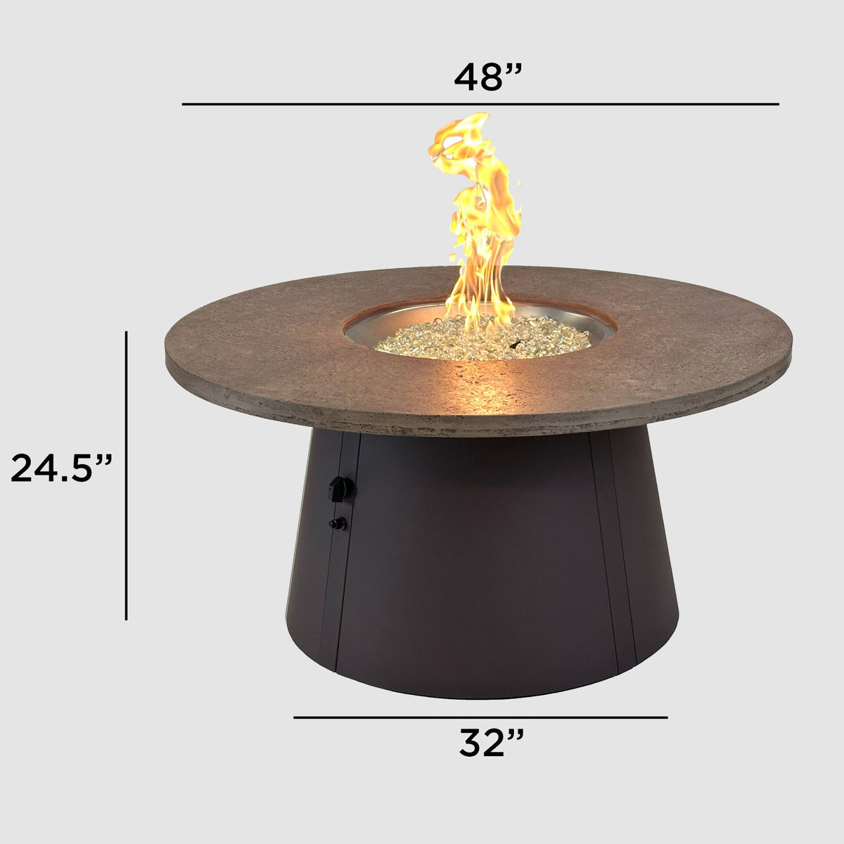 The Outdoor GreatRoom Cirvalo Round Gas Fire Pit Table - view 15