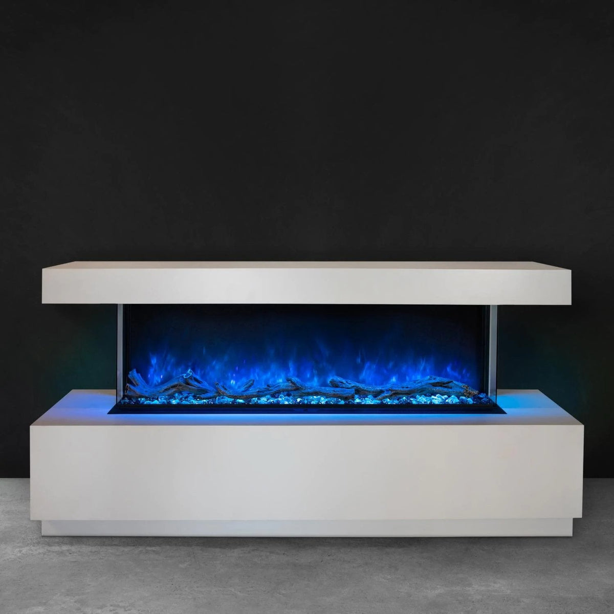 Modern Flames Landscape Pro Multi-Sided Built-In 96 Inch Electric Fireplace Linear Firebox