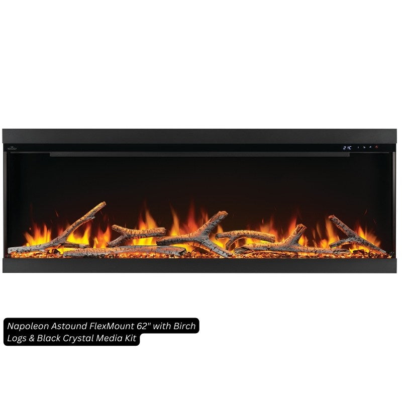 Napoleon Astound FlexMount 62" Linear Electric Fireplace - view 3