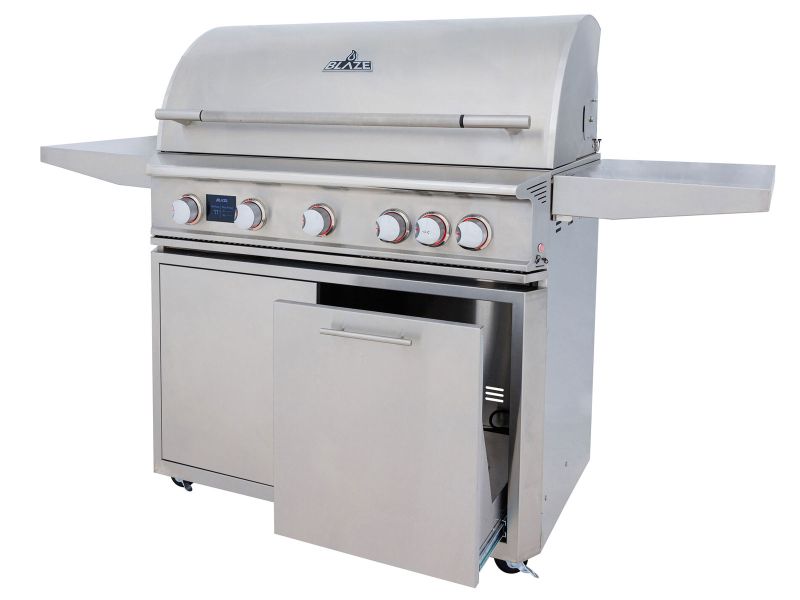 Blaze LTE PRO 40-Inch 5-Burner Gas Grill With Rear Infrared Burner & Rotisserie with Cart - view 8