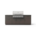 Blaze Sunrise 8-Ft Outdoor Kitchen Island w/ 40-Inch Premium LTE+ Gas Grill in Gunmetal w/ Aeris Countertop