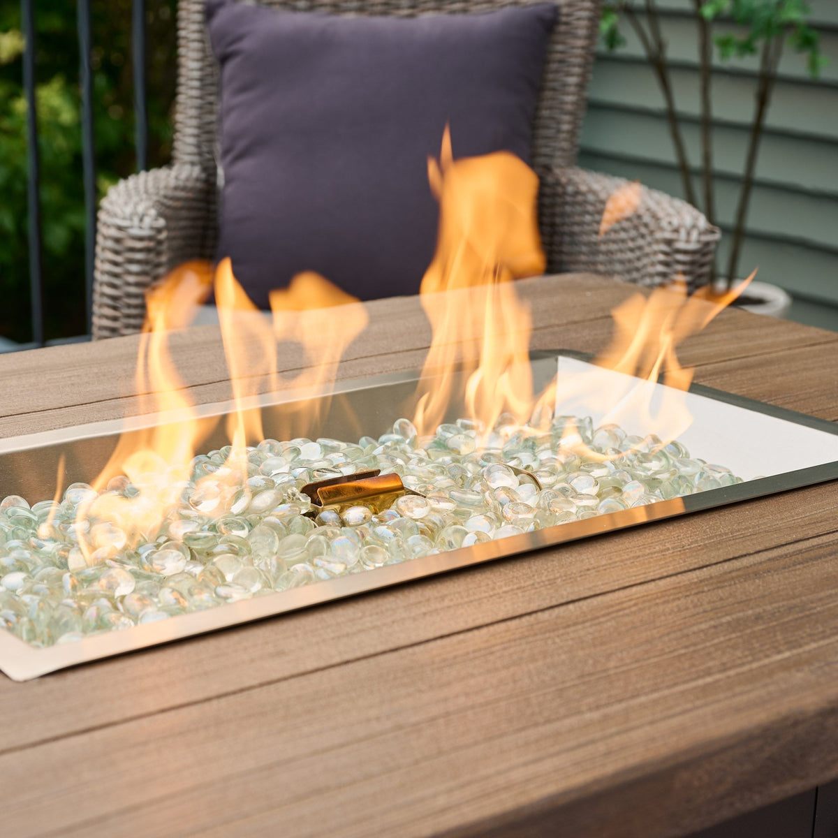 The Outdoor GreatRoom Havenwood Rectangular Gas Fire Pit Table 44" - view 29