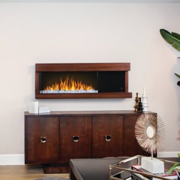 Napoleon Stylus Cara Elite Wall-Mount Electric Fireplace with White Surround Mantel - view 7