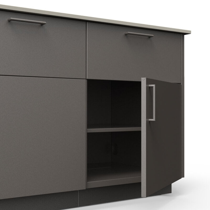 Blaze Sunset 10-Ft Outdoor Kitchen Island w/ 40-Inch Premium LTE+ Grill in Gunmetal w/ Aeris Countertop