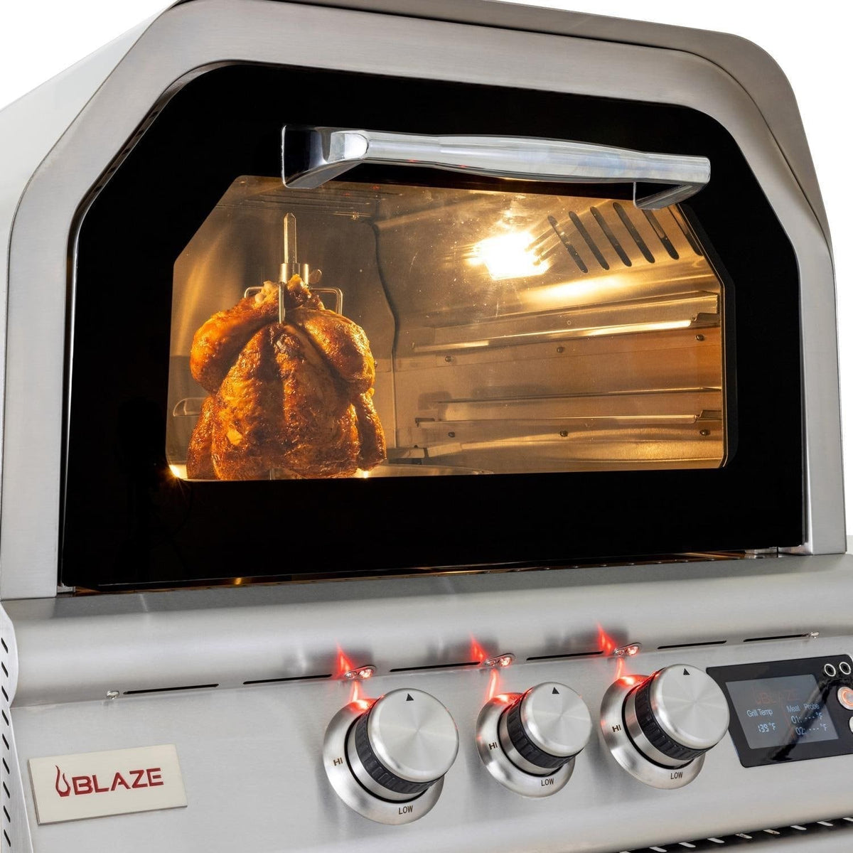 Blaze 26-Inch Countertop Built-In Gas Outdoor Pizza Oven W/ Rotisserie - BLZ-26-PZOVN - view 3