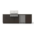 Blaze Morning Glow 10-Ft Outdoor Kitchen Island w/ 32-Inch Premium LTE+ Grill, Fridge in Architectural Bronze w/ Aeris Countertop