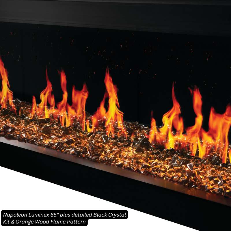 Napoleon Luminex 65" Linear Electric Fireplace | NEFL65LCD-3SV - view 6