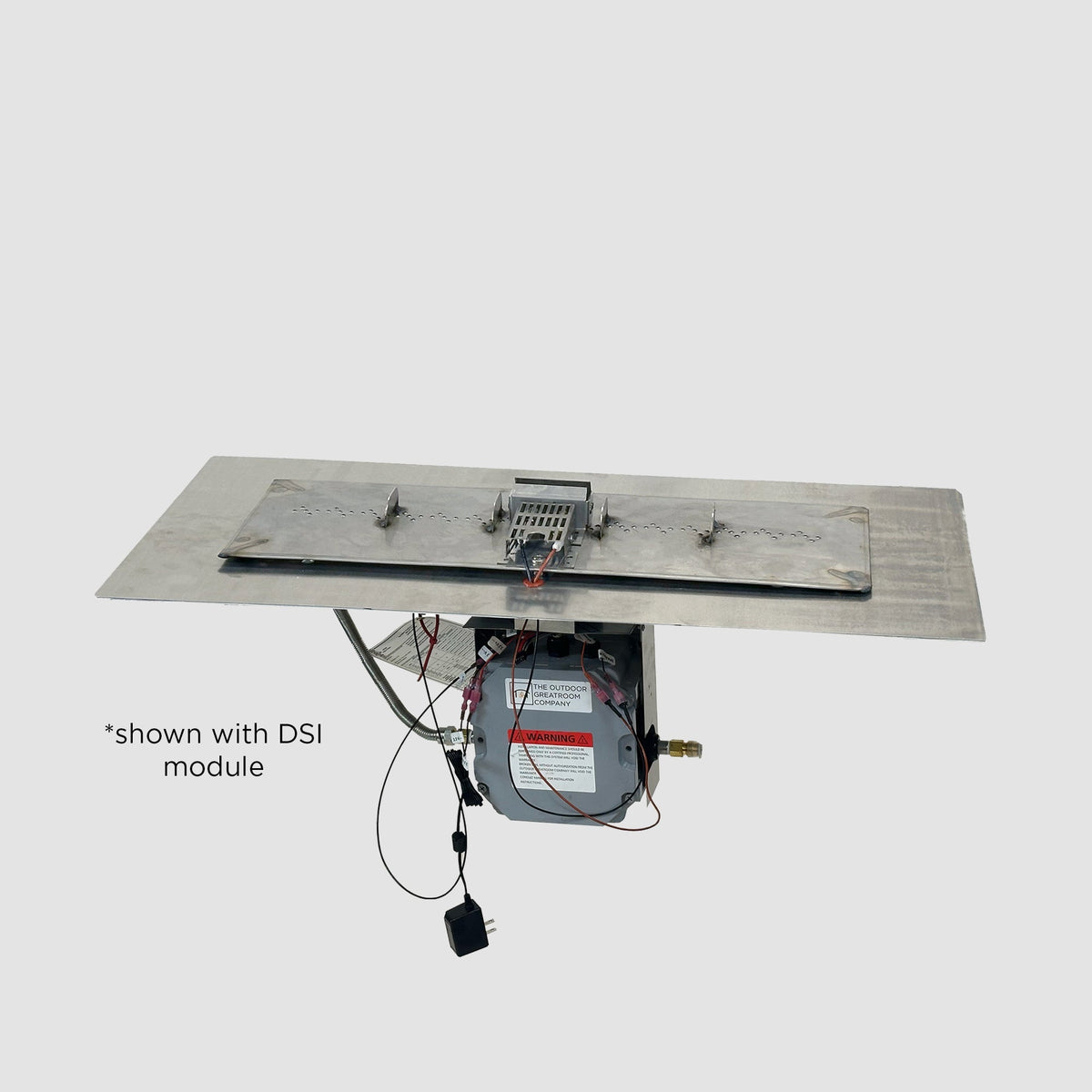 The Outdoor GreatRoom Crystal Fire Plus Linear Gas Burner Insert and Plate Kit - view 6