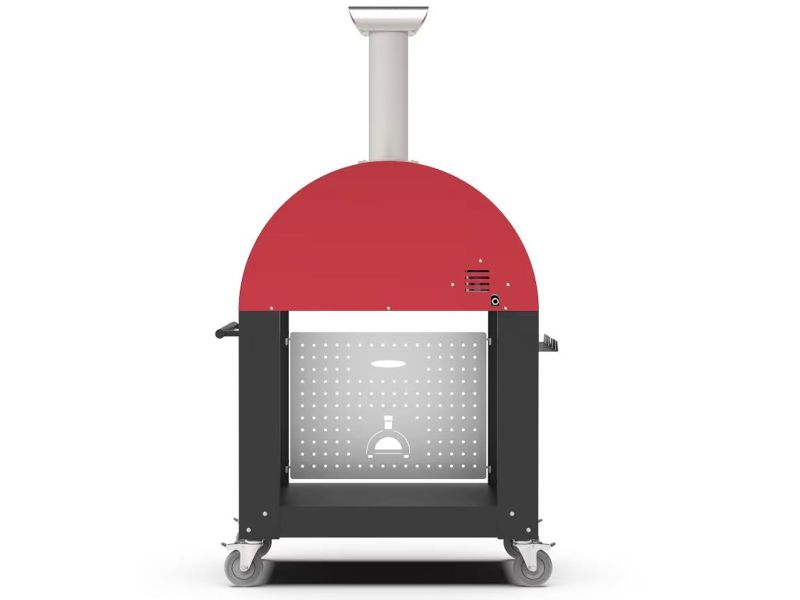 Alfa Moderno 2 Pizze 38-Inch Gas Pizza Oven and Oven Base - Ruby Red - view 5