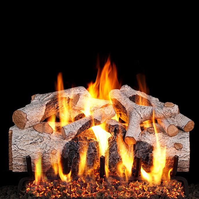 Peterson Real Fyre Charred Mountain Birch Gas Log Set With Vented ANSI Certified G46 Burner - view 2