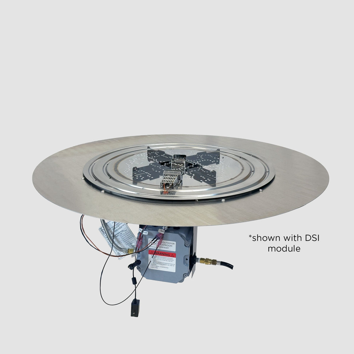 The Outdoor GreatRoom Crystal Fire Plus Round Gas Burner Insert and Plate Kit - view 9