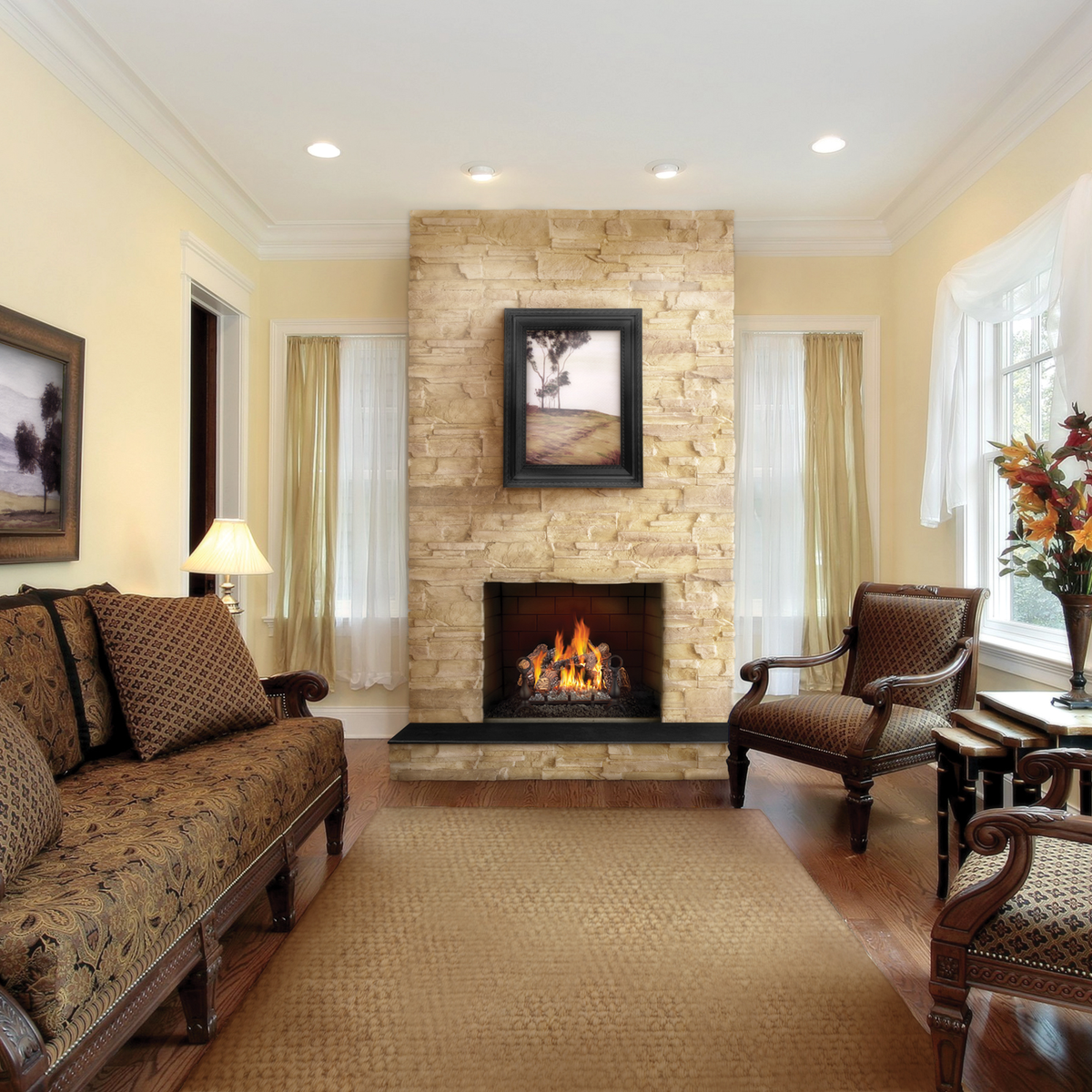 Napoleon Fiberglow Vented Gas Log Set | GL18NE / GL24NE