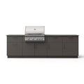 Blaze High Noon 10-Ft Outdoor Kitchen Island w/ Marine Grade 32-Inch Premium LTE+ Grill in Gunmetal w/ Keon Countertop