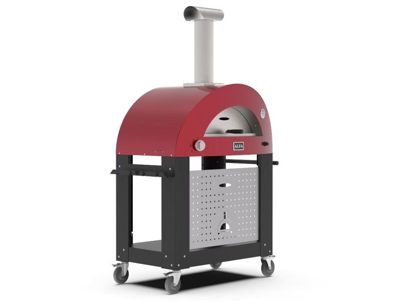 Alfa Moderno 2 Pizze 38-Inch Gas Pizza Oven and Oven Base - Ruby Red - view 2