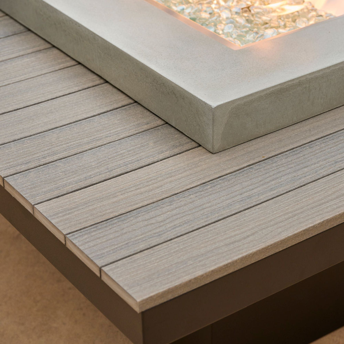 The Outdoor GreatRoom Uptown Linear Gas Fire Pit Table - view 12