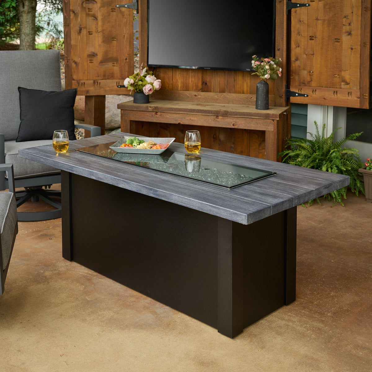 The Outdoor GreatRoom Havenwood Linear Gas Fire Pit Table 62" - view 58