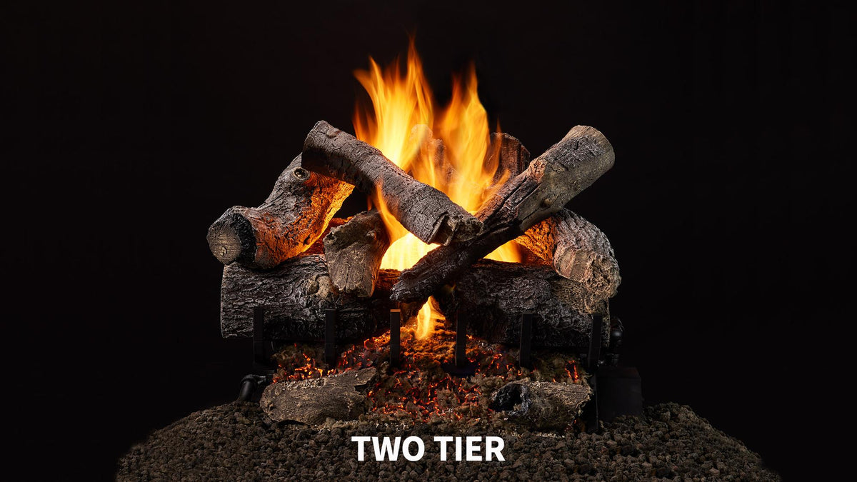 Hearth & Home Technologies 30" 2-Tier Grand Oaks cement log set for Biltmore 50" and Cottagewood 50" (2TR-GO30)