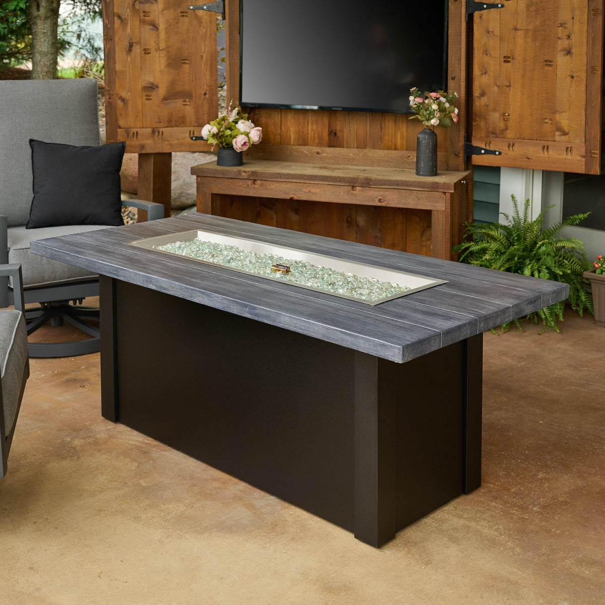 The Outdoor GreatRoom Havenwood Linear Gas Fire Pit Table 62" - view 59