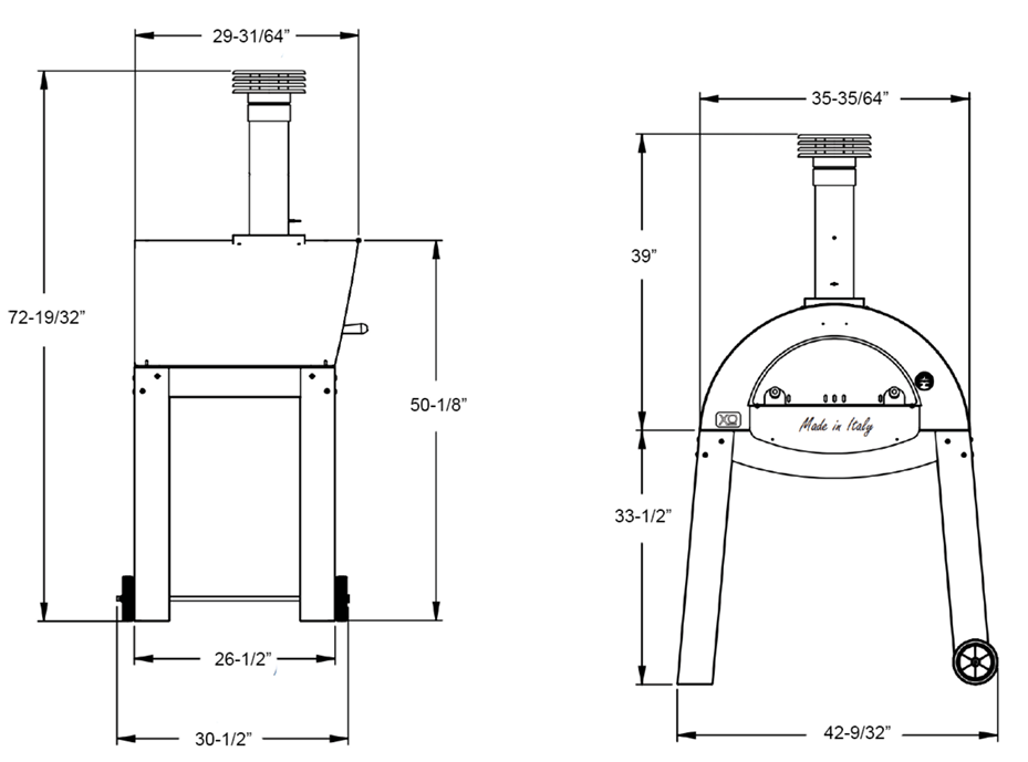 XO Appliance Freestanding Wood-Fired Oven – view 10
