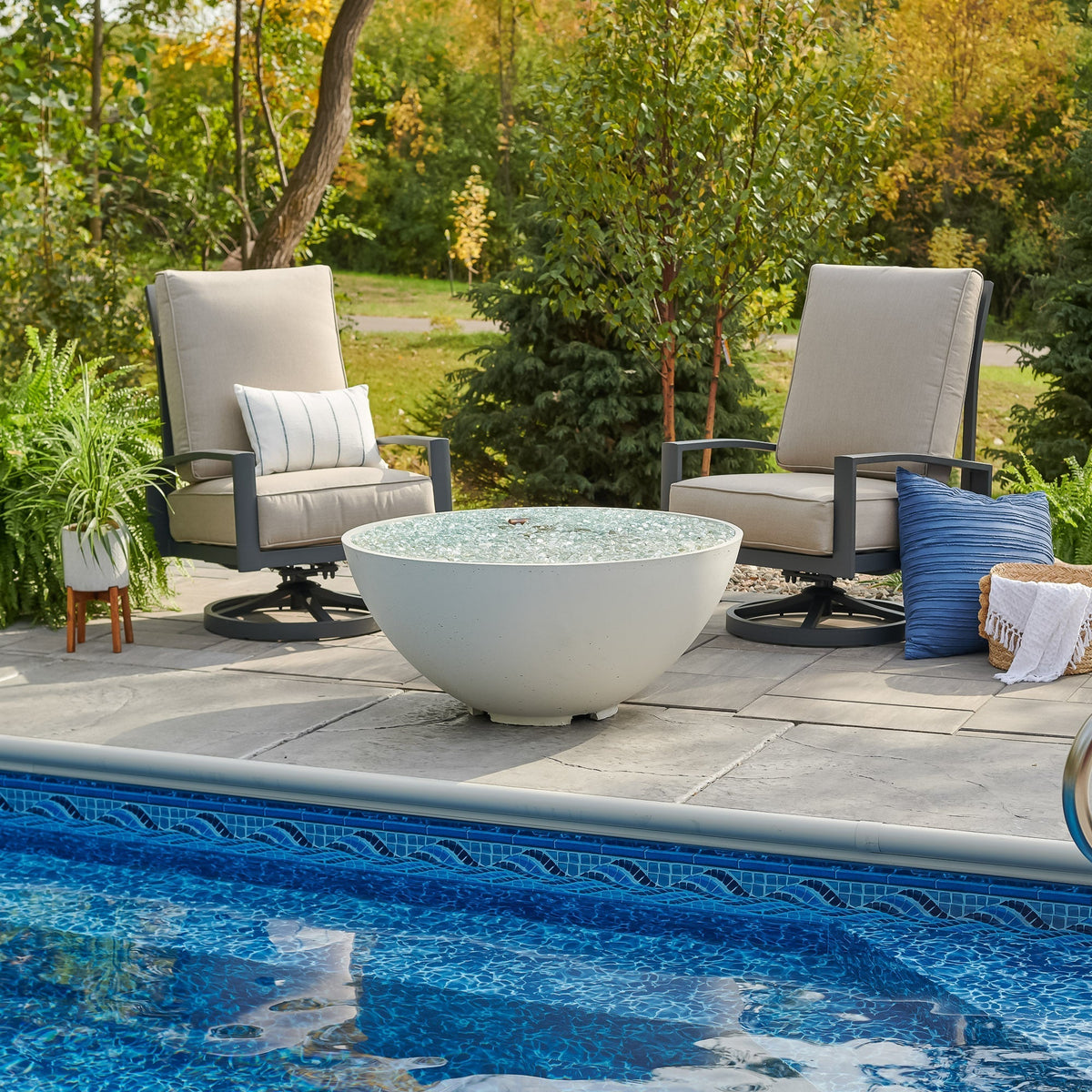 The Outdoor GreatRoom Cove Edge Round Gas Fire Pit Bowl 42" - view 4