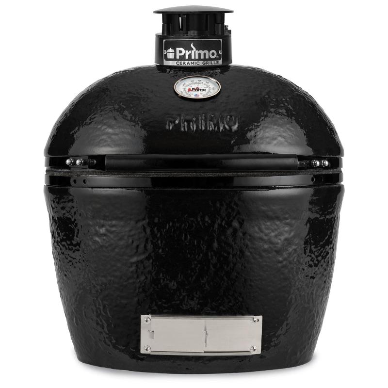 Primo Oval Large 300 Ceramic Kamado Charcoal Grill with Cart or Cypress Table