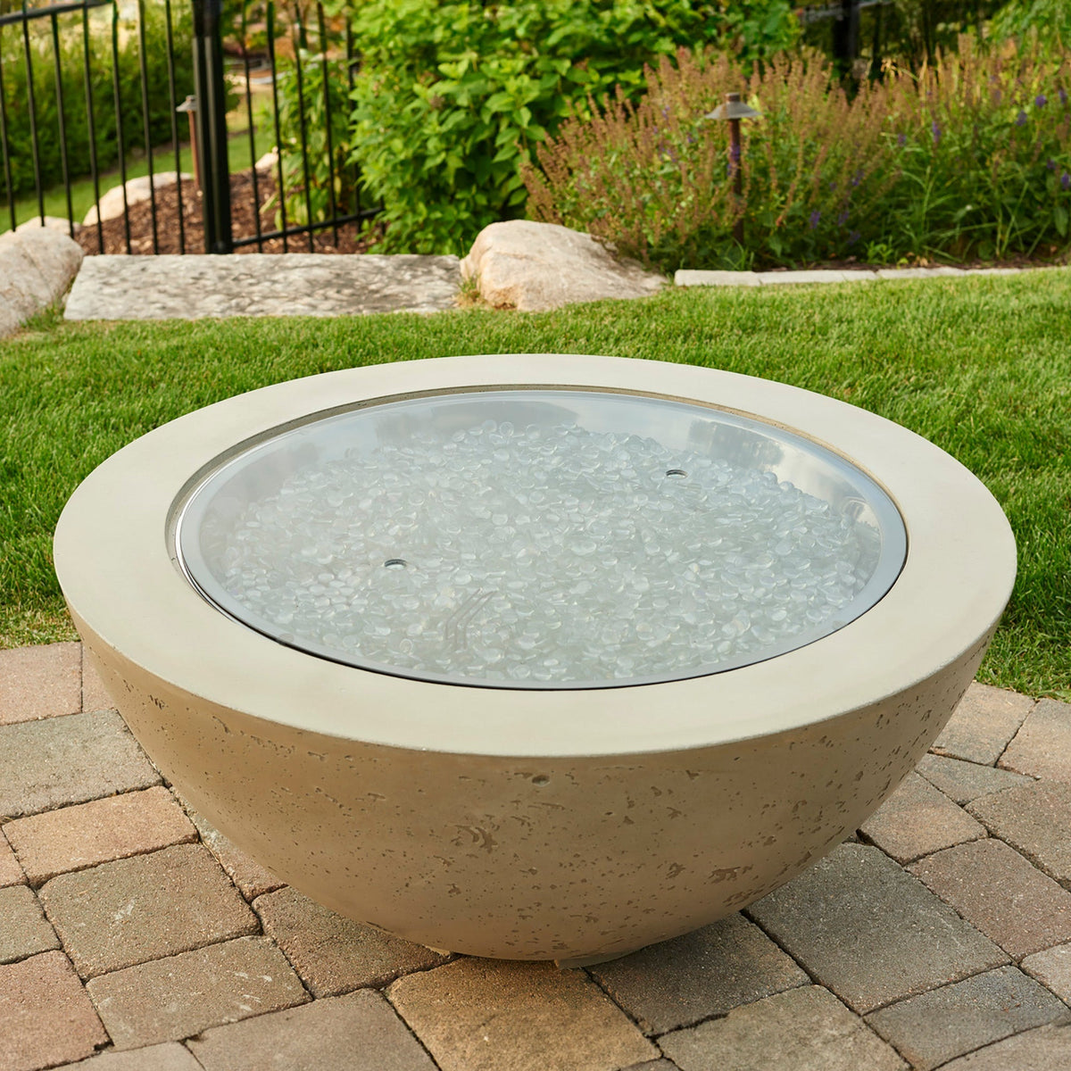The Outdoor GreatRoom Round Glass Burner Cover - view 3