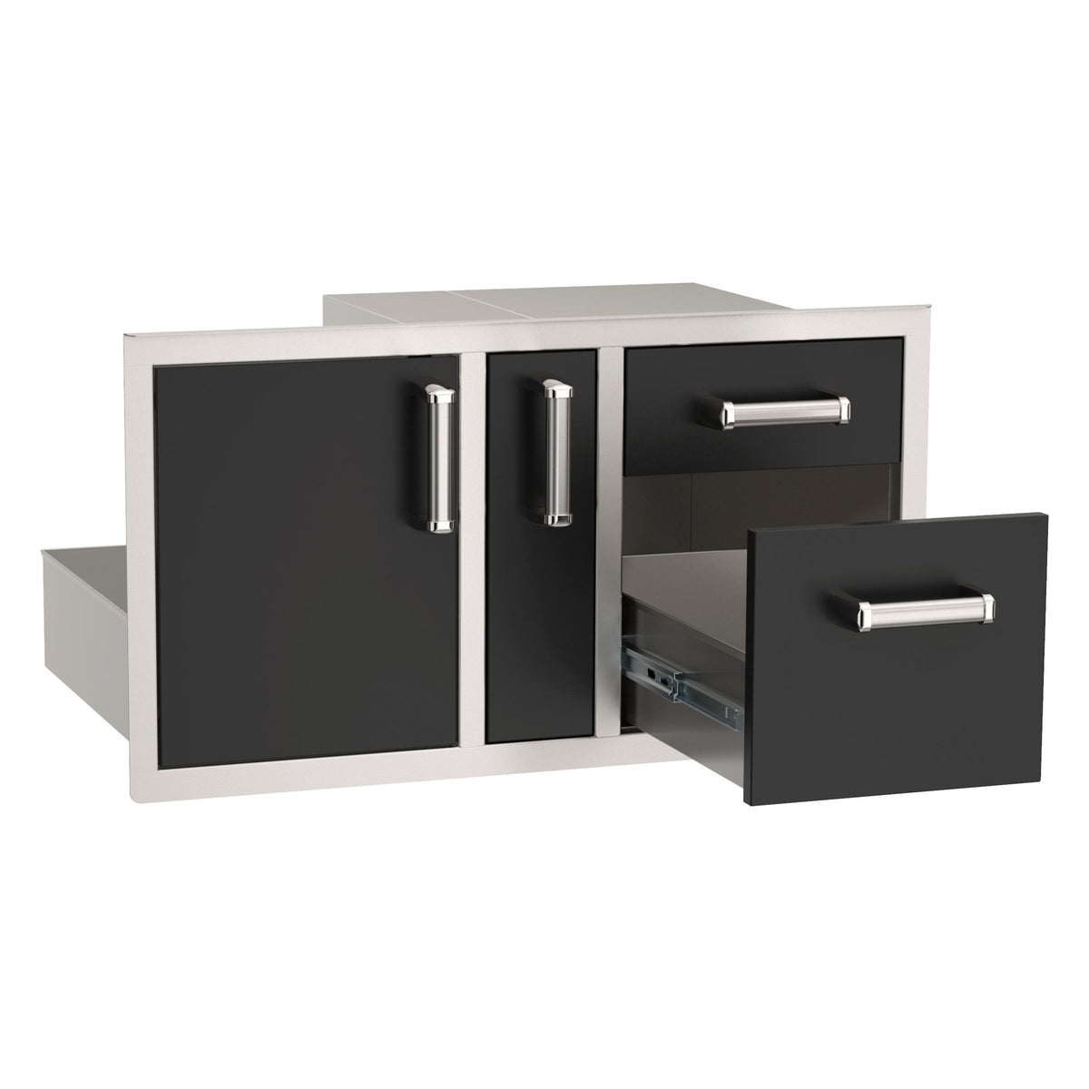 Fire Magic Echelon Black Door/Drawer Combo w/ Platter Storage – view 3
