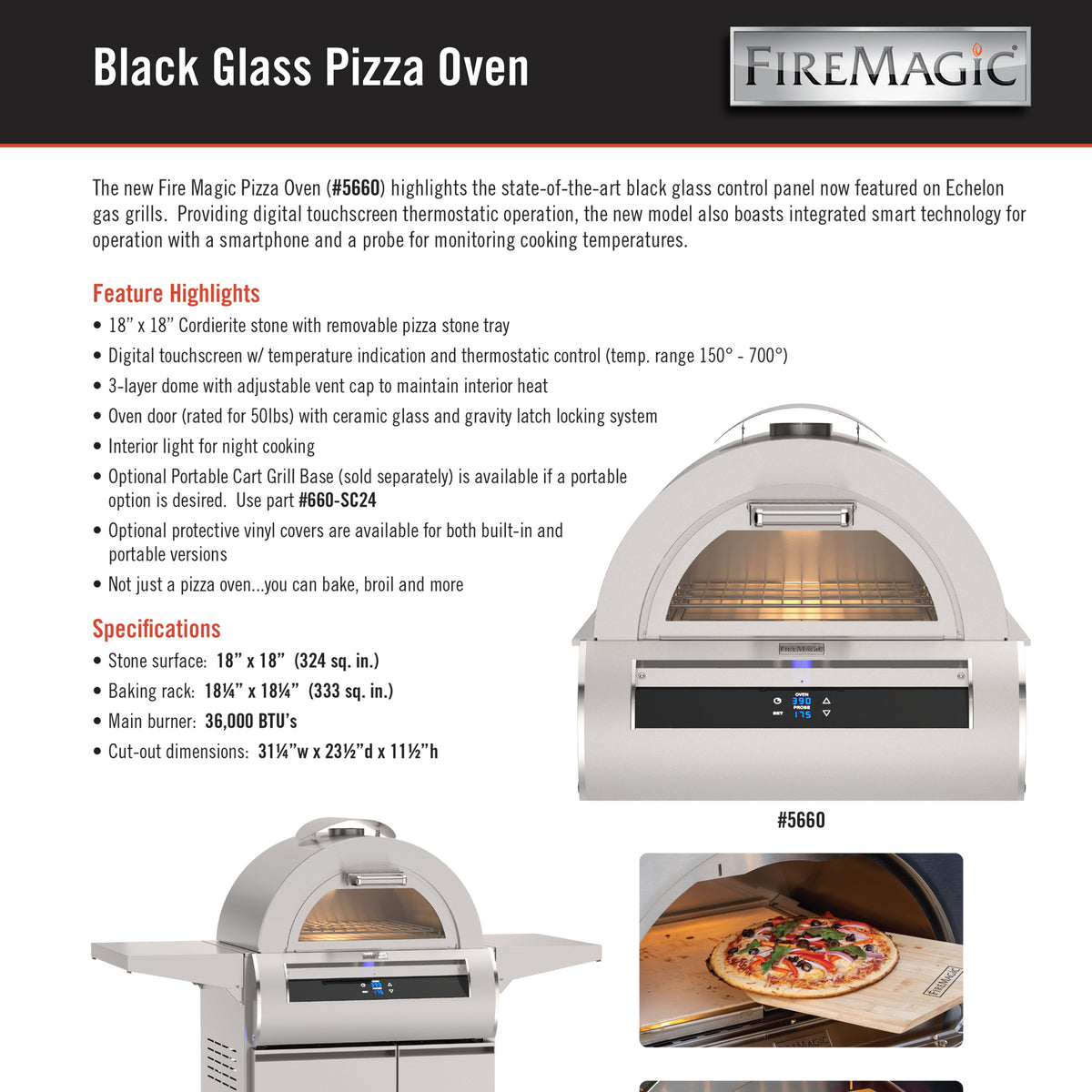 Fire Magic Echelon Black Glass Pizza Oven – view 5