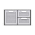Hestan 36-Inch Double Drawer And Single Storage Door Combo