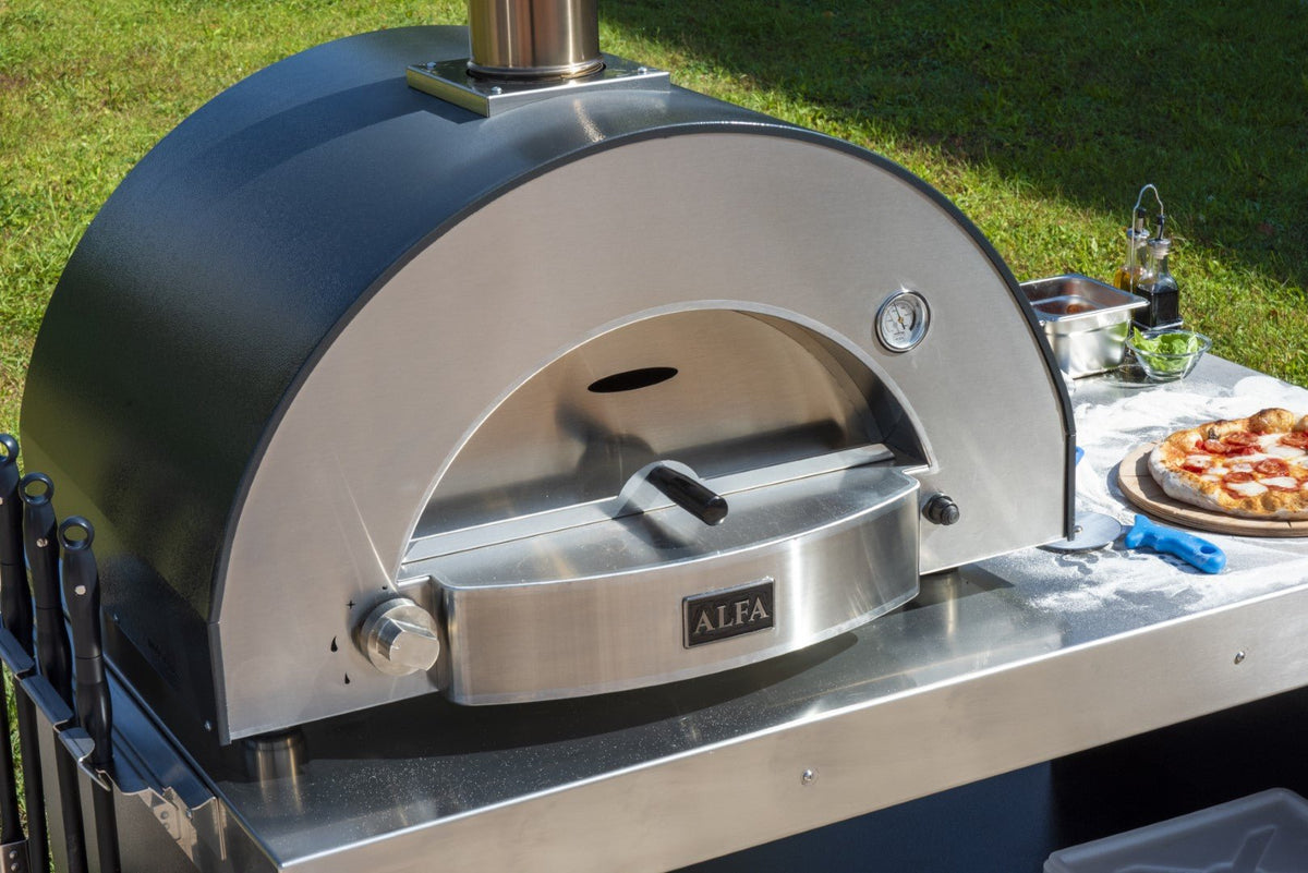 Alfa Classico 2 Pizze Gas Outdoor Pizza Oven - Ardesia Grey - FXCL-2P