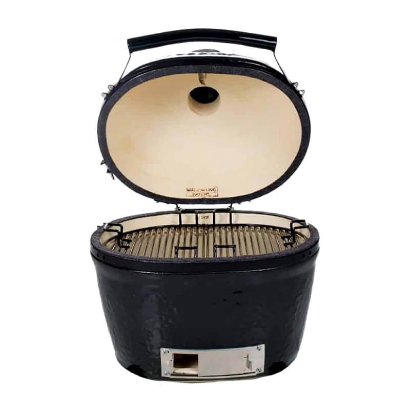 Primo Oval Junior 200 Ceramic Kamado Charcoal Grill with Cart Base - view 3