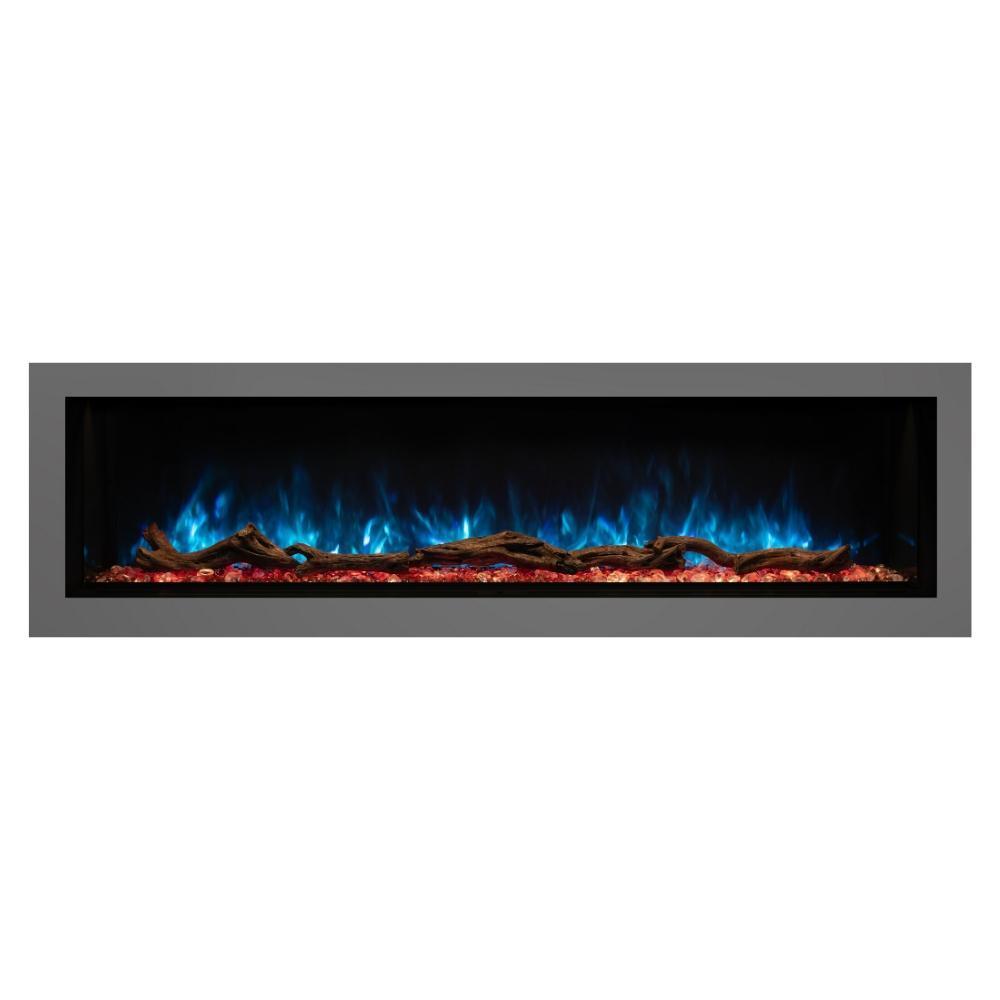 Modern Flames Landscape Pro Multi-Sided Built-In 96 Inch Electric Fireplace Linear Firebox