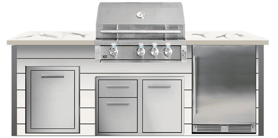 XO Appliance XLT Ready-to-Assemble Outdoor Kitchen Island (XO-XOGOK32XLTV1WH)